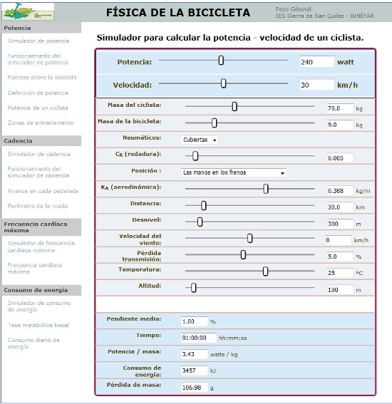 fisica de la bicicleta